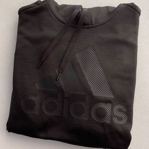 Adidas Double Black Logo Hoodie - L